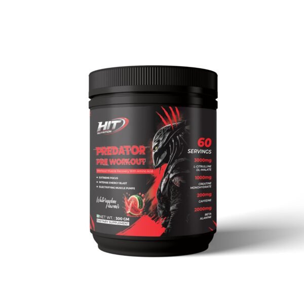 watermelon-Predator-Pre-Workout-front Predator Pre Workout – Extreme Energy & Focus Formula (Watermelon Flavor)