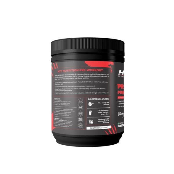 HIT Nutrition Pre Workout – Blueberry Flavour | Energy, Focus & Muscle Pump Support